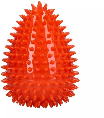Dog Comets Cosmic Egg - L - Hondenspeelgoed - Drijvend Ei met Pieper - Onvoorspelbare Stuiter - Oranje