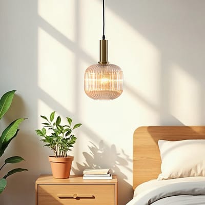LumenXL 1-lichts hanglamp Sita - breed glas