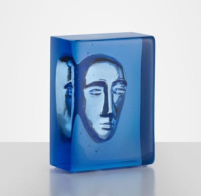 Kosta Boda Sculptuur Bertil Vallien Man Azuurblauw