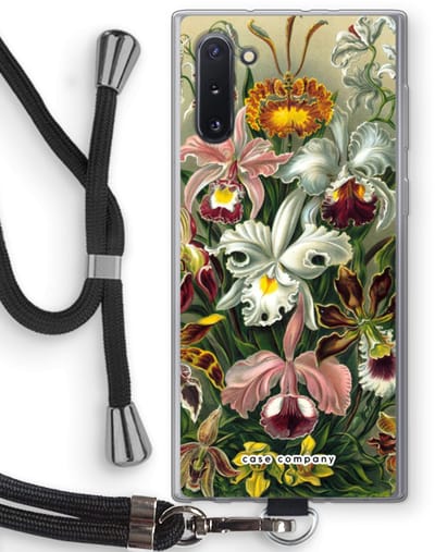 Case Company® - Hoesje met koord geschikt voor Samsung Galaxy Note 10 hoesje met Koord - Haeckel Orchidae - Telefoonhoesje met Zwart Koord - Bescherming aan alle Kanten en Over de Schermrand