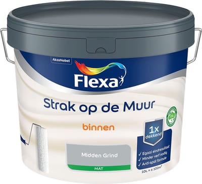 Flexa - Strak Op De Muur Binnen Mat - Midden Grind - Mengverf - 10 L
