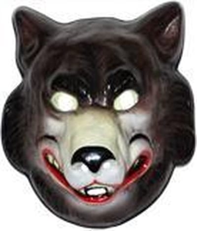 Masker - Wolf - Volwassen - Plastic - Bruin