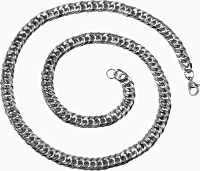 60cm x 9mm Cubaanse Ketting Unisex - Stalen Zilverkleur -Schakelketting - Halsketting