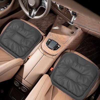 Autokussen - Zitkussen - Comfortabel Zitten - Antislip Onderkant - 46x46x4cm - Zwart