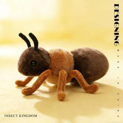 Schattige Kleine Insecten Pluche Speelgoed Creatieve Gevulde Spinnen Bidsprinkhanen Bijen Lieveheersbeestjes Vlinders Mieren Poppen Speelgoed voor Kinderen Verjaardagscadeaus