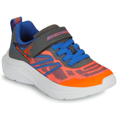 Skechers Microspec Velocity jongens sneakers oranje blauw - Maat 28