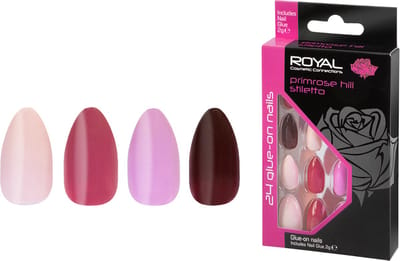 Royal 24 Stiletto Glue-On Nails - Primrose Hill