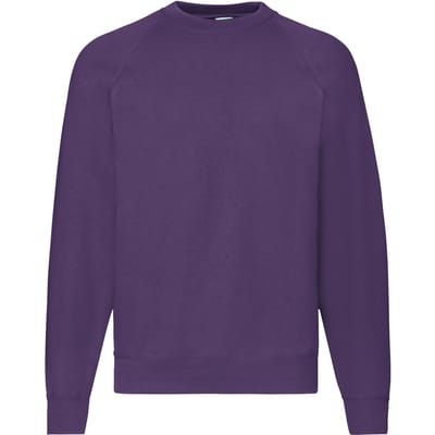 Fruit Of The Loom Unisex Raglan Mouwen Belcoro® Sweatshirt (Paars)
