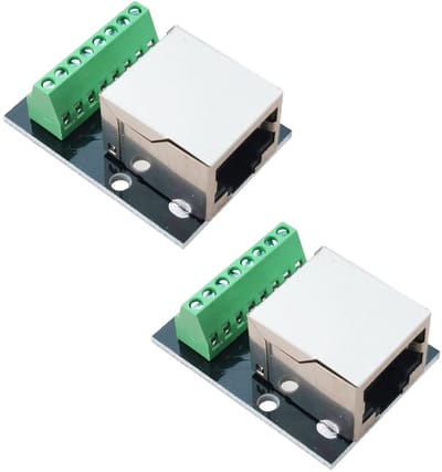 RJ45 Adapter Plaat - Ethernet Breakout Board - Netwerk Verbindingen - Dubbele RJ45 Poorten - 33 x 24.3 mm - Groen