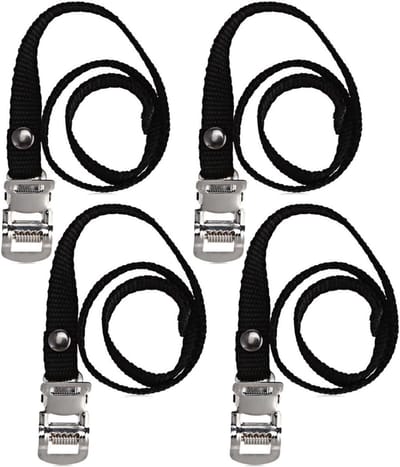 Thijox - Pedalbanden voor Hometrainer, 4 Stuks Fietspedalen Clips, Instelbare Anti-slip Banden, Universele Vervangende Voetpedaal Onderdelen voor Spin