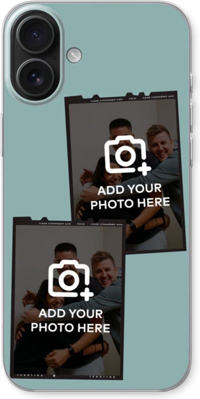 Gepersonaliseerd - Case Company® - Hoesje geschikt voor iPhone 16 Plus hoesje - Polaroid Zwart - Soft Cover Telefoonhoesje - Bescherming aan alle Kanten en Schermrand