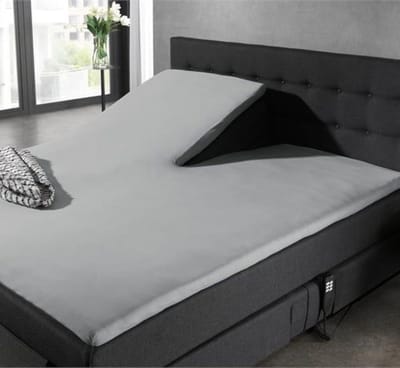 Split Topper Jersey Hoeslaken Grijs 180 x 200/220