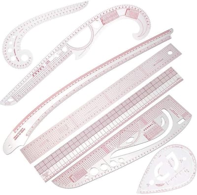 Franse Curve Liniaal Set - Naai Liniaal - Kleding Ontwerpen - Hoge Nauwkeurigheid - 6 Stuks - Transparant