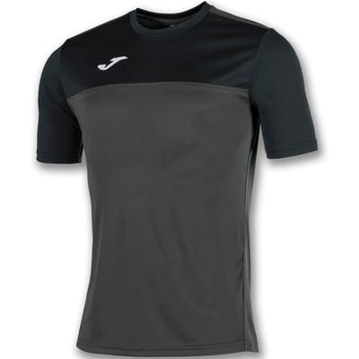 Joma Winner Shirt Korte Mouw Heren - Antraciet / Zwart | Maat: L