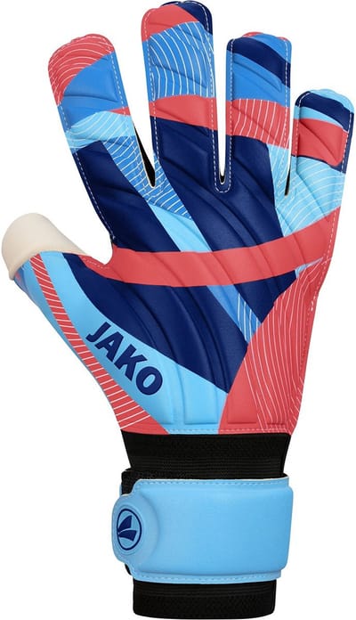 Jako River Supersoft Rc Keepershandschoenen - Hemelsblauw / Koraal / Navy | Maat: 9,5