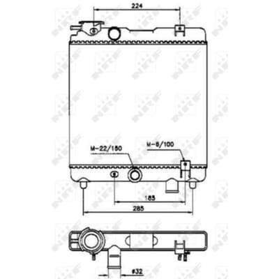 Radiator, motorkoeling NRF 58659