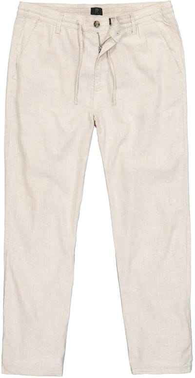 JP 1880 - Heren - broek van linnenmix elastische instapband tot 72 - Off-white - Maat 70