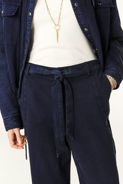 BA&SH Straight Trousers Bluenuit Maat: 42 | Straight Broeken Outlet | Dames | Blauw