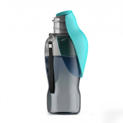 Gloovon® Honden Drinkfles Waterfles - Lekvrij & Opvouwbaar - Met Brede Drinkgoot & Water Terugloop - BPA-vrij - 800ml - Blauw