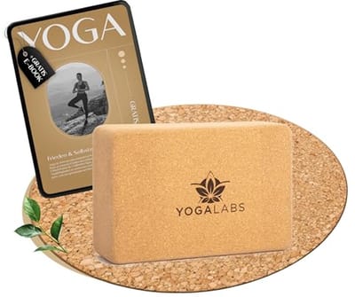Premium yogablok set van duurzame natuurlijke kurk - Antislip yogablokken voor meditatie en stretching