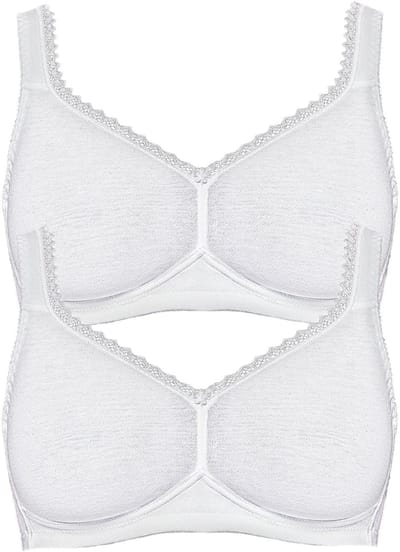 2-pack katoenen BH zonder beugel Organic Cotton