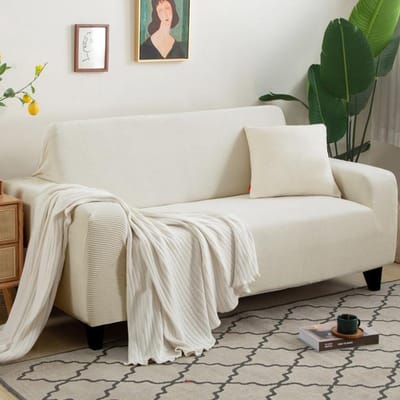 Polar Fleece Stof Bankhoes 1/2/3/4 Zits Dikke Hoes Bank Sofacovers Stretch Elastisch Goedkope Bankhoezen Handdoek Wrap 1 seat sofa