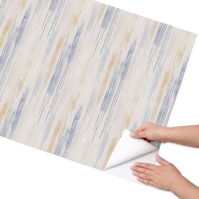 Coloray Meubel Wrap Folie - Beige Meubelfolie - 75x150 cm - Decoratiefolie Zelfklevend Rustige lijnen - Meubelfolie Zelfklevend - Modern Meubelfolie - Wrapfolie Keuken - Wanddecoratie - Achtergronden en patronen