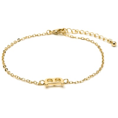Luxenter Armband met 18-karaats geelgouden afwerking - Alphabet