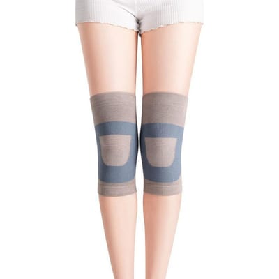 Genouillères Japonaises en Soie Quatre Saisons Genouillères Fines Hommes et Femmes Jambes Froides Vieilles Articulation du Genou Chaudes et Antidérapantes Sous-vêtements Genouillères L gris