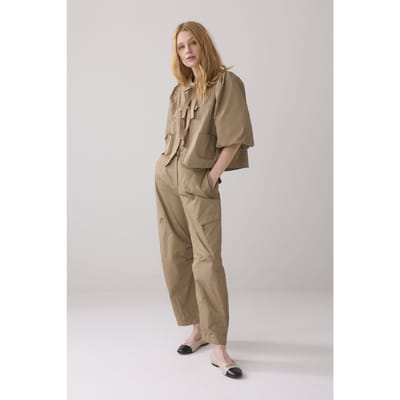 Summum Woman Blouse Taft Khaki Size: 36 | Light Jackets Outlet | Dames | Bruin