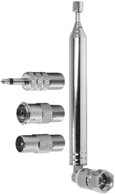 Radio Antenne - Telescopische Vervanging - Draadloze Ontvangst - 7 Secties - 76 cm - Zilver