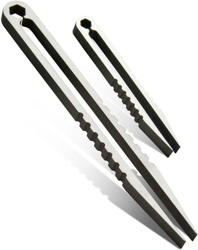 Mini Pincet Set - Reis Pincet - Dagelijks Gebruik - Titanium Legering - 2 Stuks - Zilver