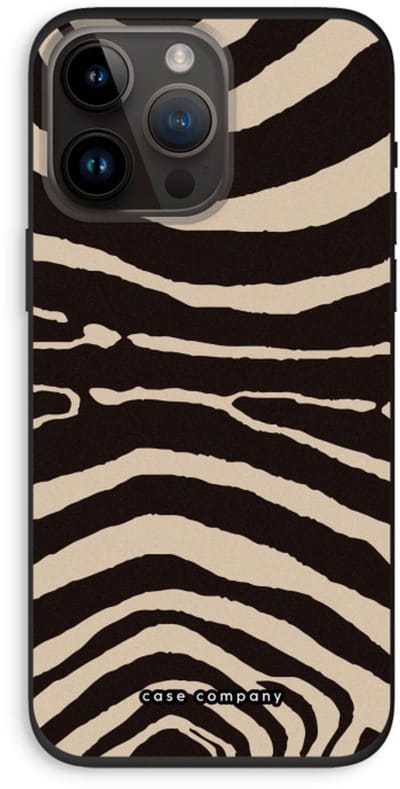 Case Company® - Hoesje geschikt voor iPhone 14 Pro Max hoesje - Arizona Zebra - Biologisch Afbreekbaar Telefoonhoesje - Bescherming alle Kanten en Schermrand