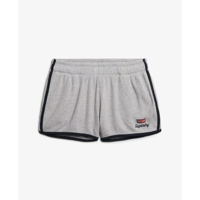 Superdry Athletic Essentials Retroshort met Wafeltextuur Light Grey Grootte: 42