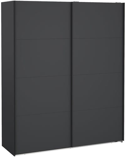 Bergamo schuifdeurkast 2 deuren 180x220cm mat grijs.