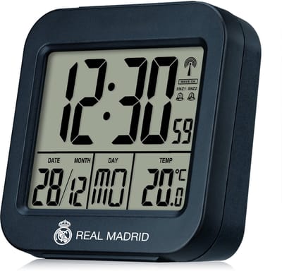 Real Madrid Wekker - Compact - Thermo-, Hygrometer - Blauw