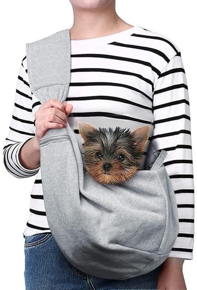 Honden Draagzak - Waterdicht - Hondentas - Reistas Kat - Draagzak Hond - Pets Draagtas Hond - Met Veiligheidsgesp - Dierendraagtas - Schouder Hondentas - Reistas Kat - Huisdieren Reistas - Hondentas tot 6 kg - Grijs