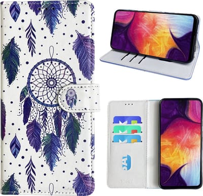 Hoesje geschikt voor Samsung Galaxy A50 Bookcase met dromenvanger print