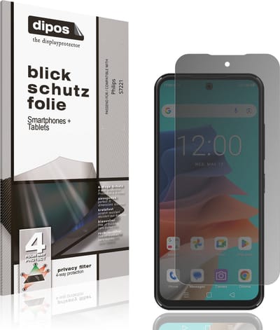 dipos – Matte Privacy Screenprotector geschikt voor Philips S7221 | Anti-Spy Beschermfolie