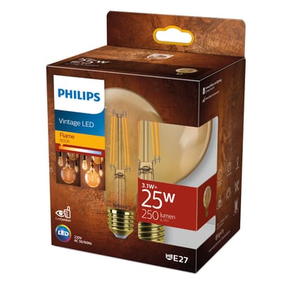 Philips LED Globe Goud - 35 W - E27 - Extra warmwit licht