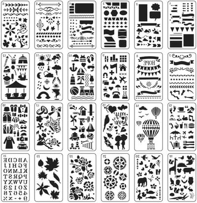 Tekentemplates 24st - herbruikbare dieren sjablonen - plastic ontwerpen - ideaal voor schilderen in de kleuterschool - SnelShoppen