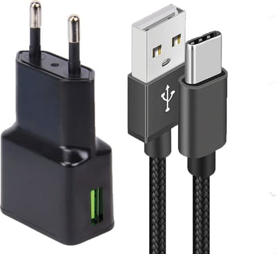 Usb-C Oplader 15w voor Galaxy A32 5G A52 A52s A72 - 1 Meter - Adaptive Fast Charge - Usb-C naar usb-A Kabel