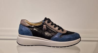Fidelio Veterschoen Rits Donker Blauw Combi 566114 35
