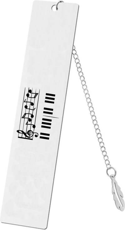Akyol - piano boekenlegger - Piano - beste piano speler - gegraveerde sleutelhanger - piano keyboard - cadeau - piano stickers - gegrafeerde sleutelhanger