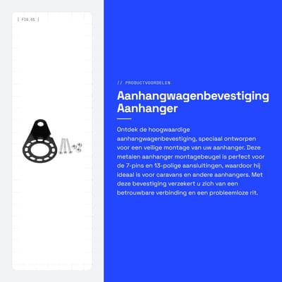 Dailygoods- Aanhangwagenbevestiging Professionele Montage - Aanhangeraansluitbeugel - Aanhangerconnector - 7-polige/13-polige Aansluiting - Hoogwaardige Kwaliteit - Veilig en Betrouwbaar - Aanhangerbeugel