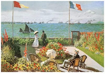 Kunstdruk Claude Monet - Terazza sul mare a Saint-Adresse 50x40cm