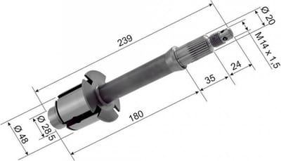 rms transmissie achteras voor piaggio 125 vespa px scooter 1977-1982 157800 nieuw