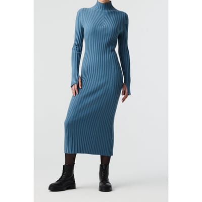 AlphaTauri Folas V1.y8.02 Flat-knit-dress Vapor Size: M | Midi Dresses Outlet | Dames | Blauw