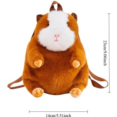 Schattige Cartoon Cavia Pluche Rugzak Zachte Opgezette Dierpoppen Kawaii Varkentje Pluche Tassen Kinderrugzak Dames Handtas gray