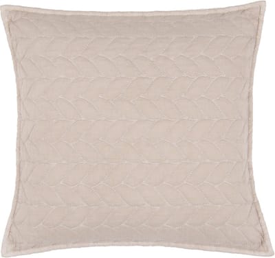 Clayre & Eef Kussenhoes 50*50 cm Beige Katoen Polyester Vierkant Sierkussenhoes Kussen hoes